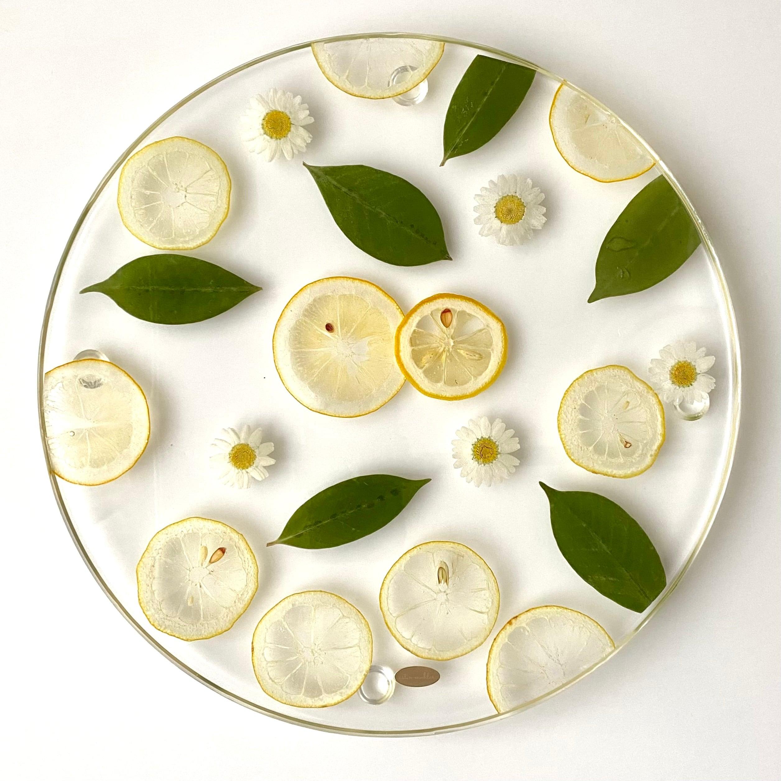 【Lサイズ】レモン&リーフのお皿1枚目の画像
