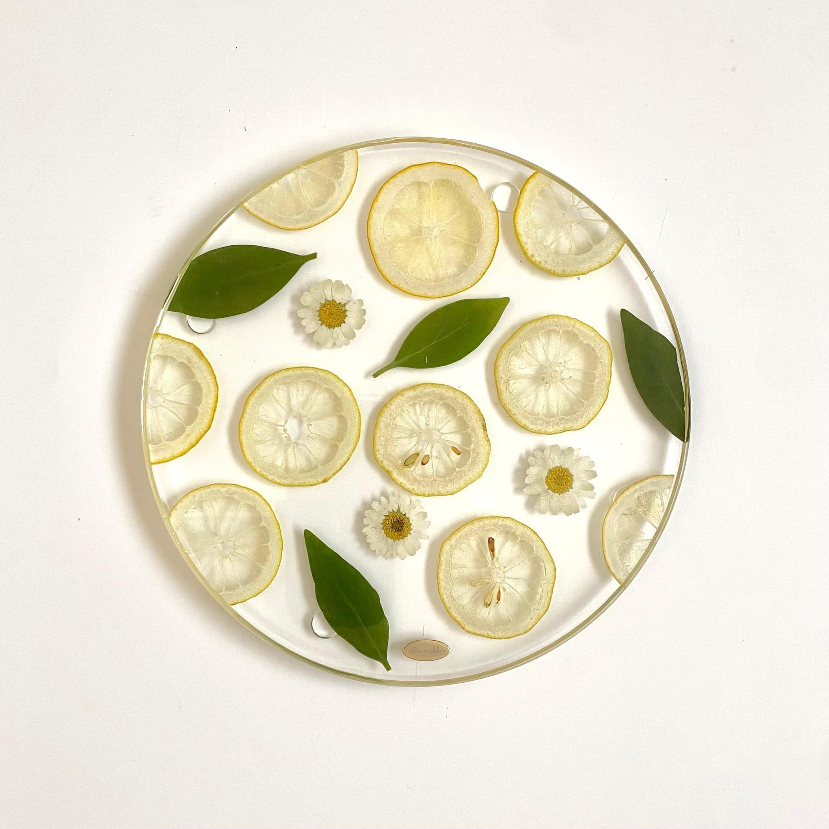 【Mサイズ】レモン&リーフのお皿1枚目の画像